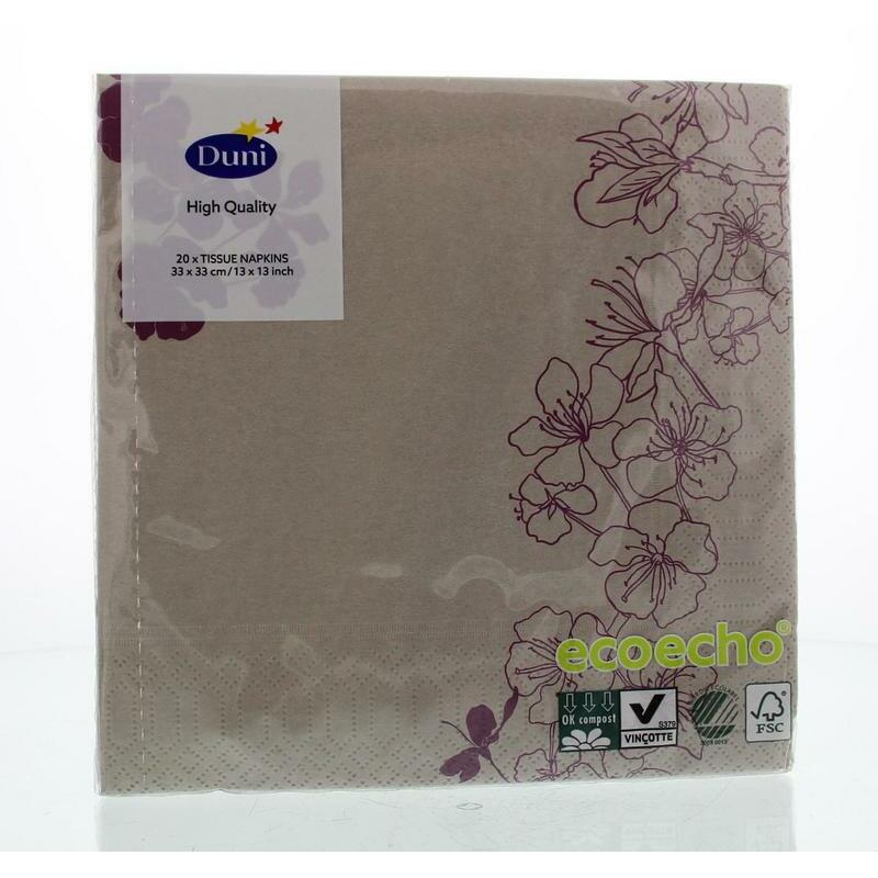 Duni Servet flowers 33 x 33cm 20st