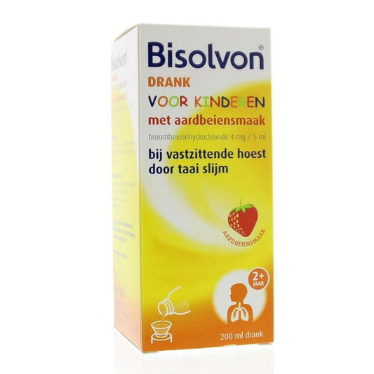 Bisolvon Drank kind aardbei 200ml