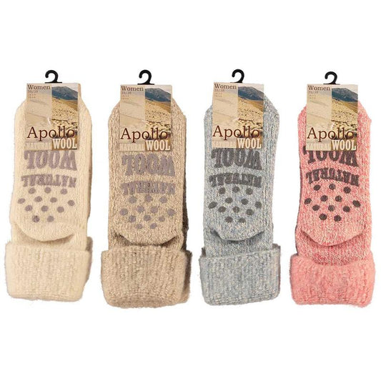 Apollo Slofsok anti slip dame licht 35-38 1paar