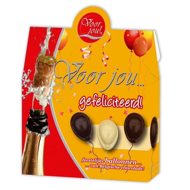 Voor Jou! Cadeau doos gefeliciteerd 100g