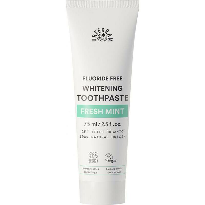 Urtekram Tandpasta whitening fresh mint 75ml