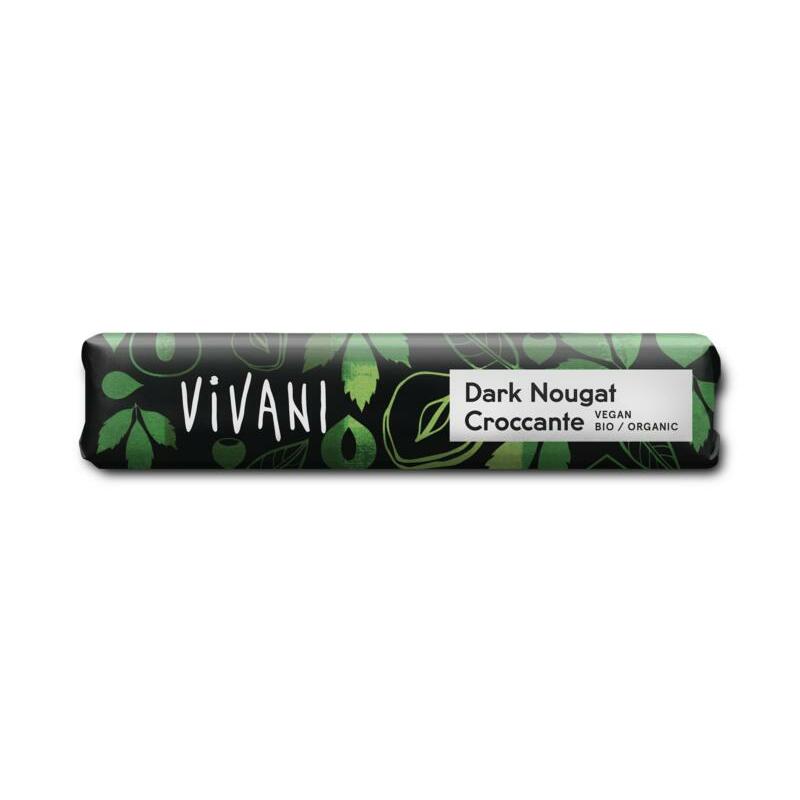 Vivani Chocolate To Go dark nougat croccante vegan bio 35g