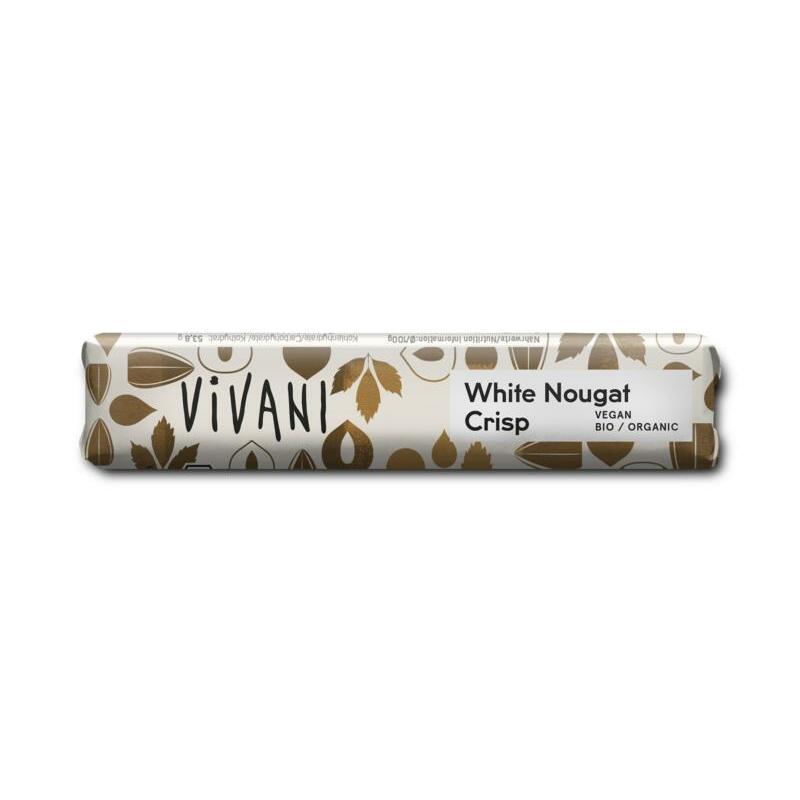 Vivani Chocolate To Go white nougat crisp vegan bio 35g