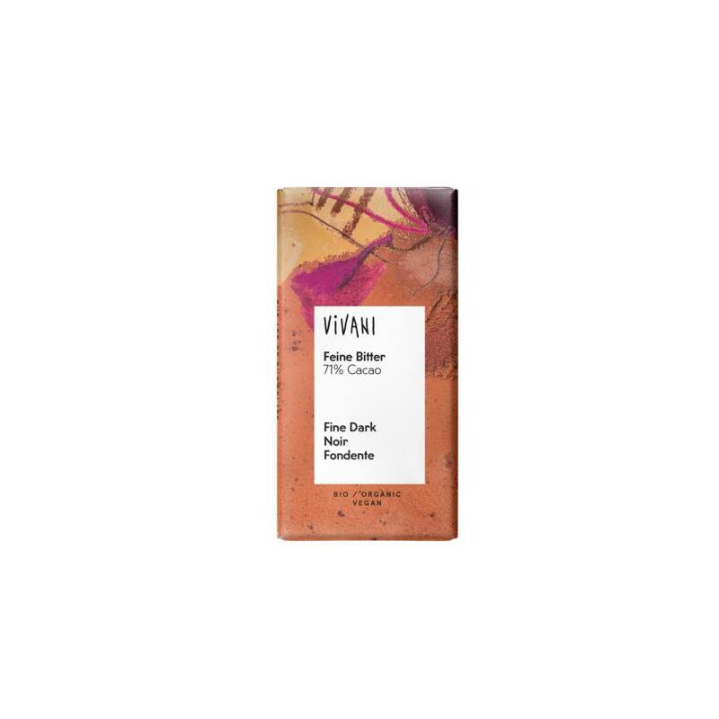 Vivani Chocolade minibars puur 71% bio 12.5g