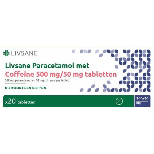 Livsane Paracetamol coffeine 500/50 mg 20tb
