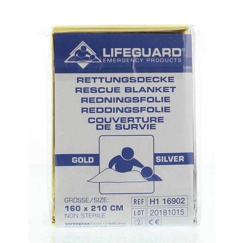 Lifeguard Reddingsdeken goud/zilver 160 x 210 1st