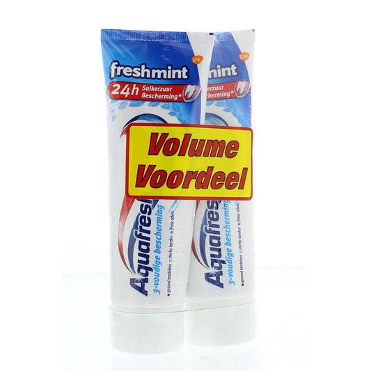 Aquafresh Tandpasta freshmint 75 ml duo 2x75ml