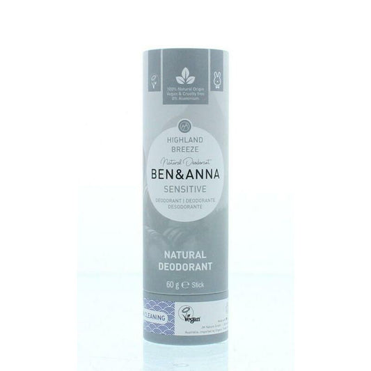 Ben & Anna Deodorant highland breeze sensitive 60g