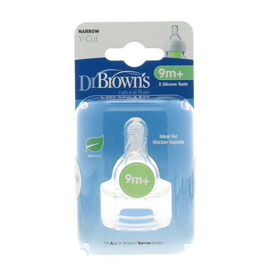 Dr Brown's Speen smalle hals Y cut 9 maanden 2st