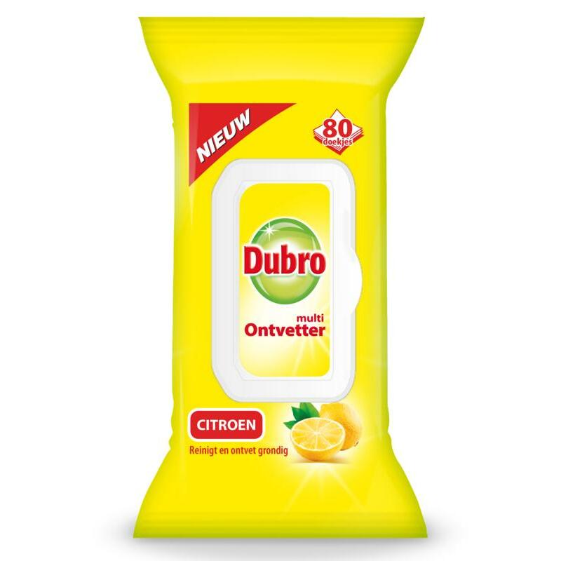 Dubro Doekjes multi ontvetter citroen 80st