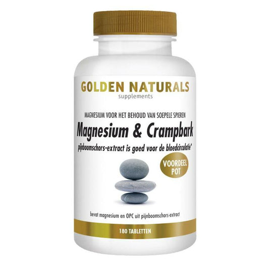 Golden Naturals Magnesium & crampbark 180tb