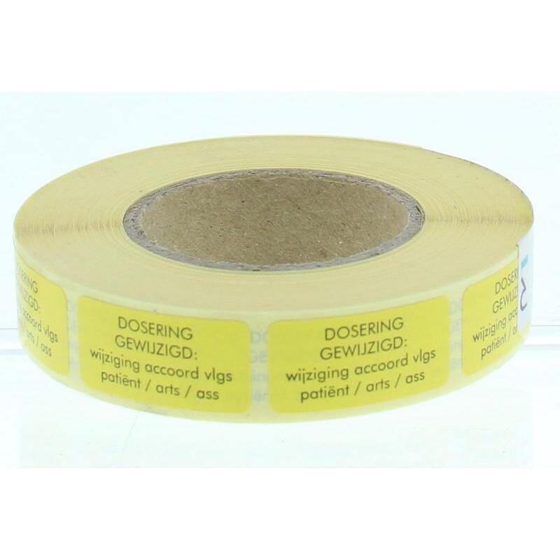 Spruyt Hillen Sticker dosering gewijzigd 1000st