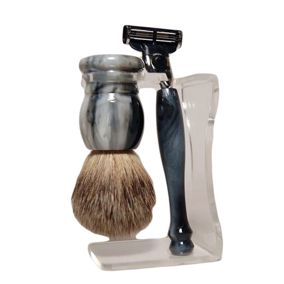Herbapharm Luxe scheerset grijs marmer graudas set