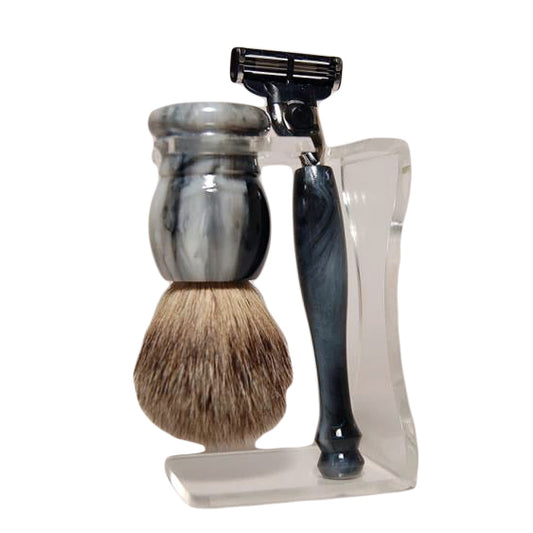 Herbapharm Luxe scheerset grijs marmer graudas set