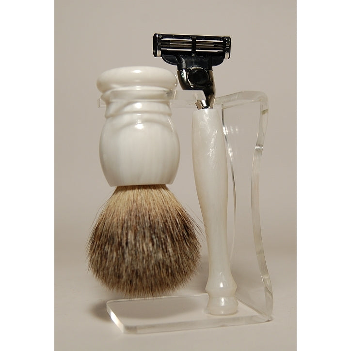 Herbapharm Luxe scheerset wit graudas 1set