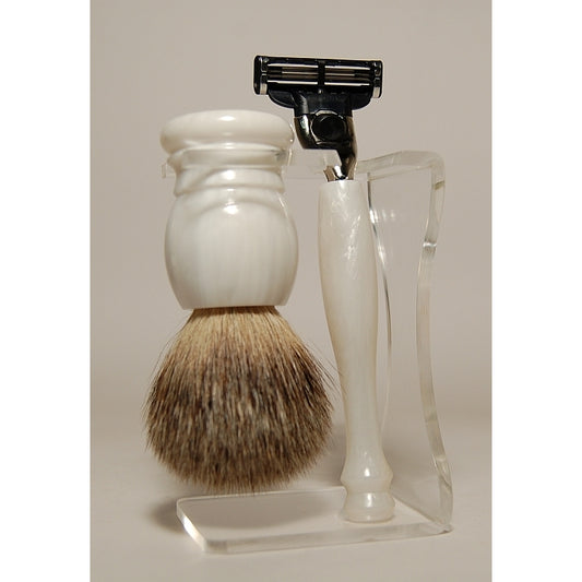 Herbapharm Luxe scheerset wit graudas 1set