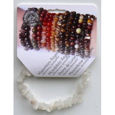 Steengoed Splitarmband maansteen regenboog 1st