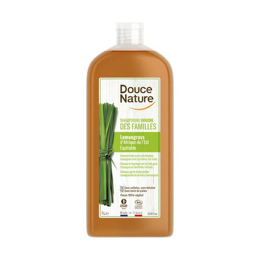 Douce Nature Douchegel & shampoo familie lemongrass bio 1000ml