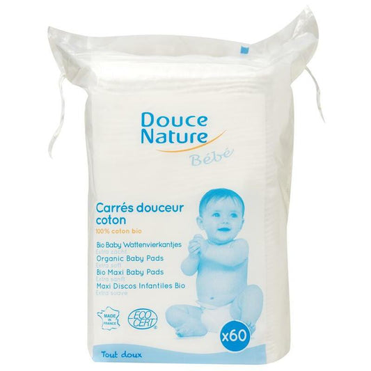 Douce Nature Baby wattenvierkantjes bio 60st