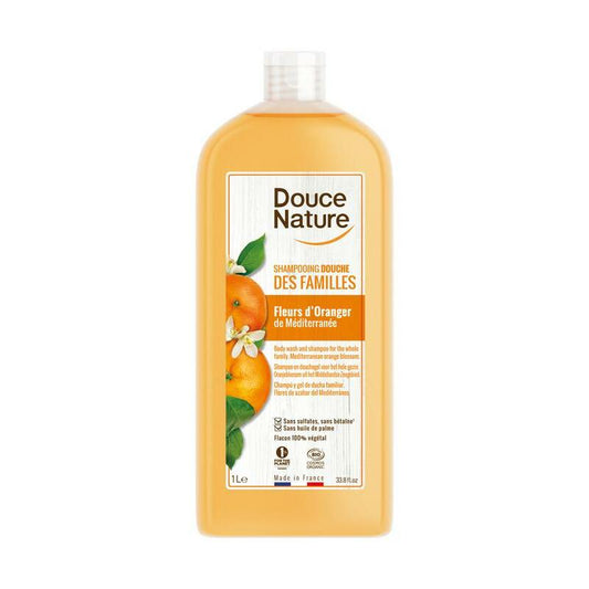 Douce Nature Douchegel & shampoo familie oranjebloesem bio 1000ml