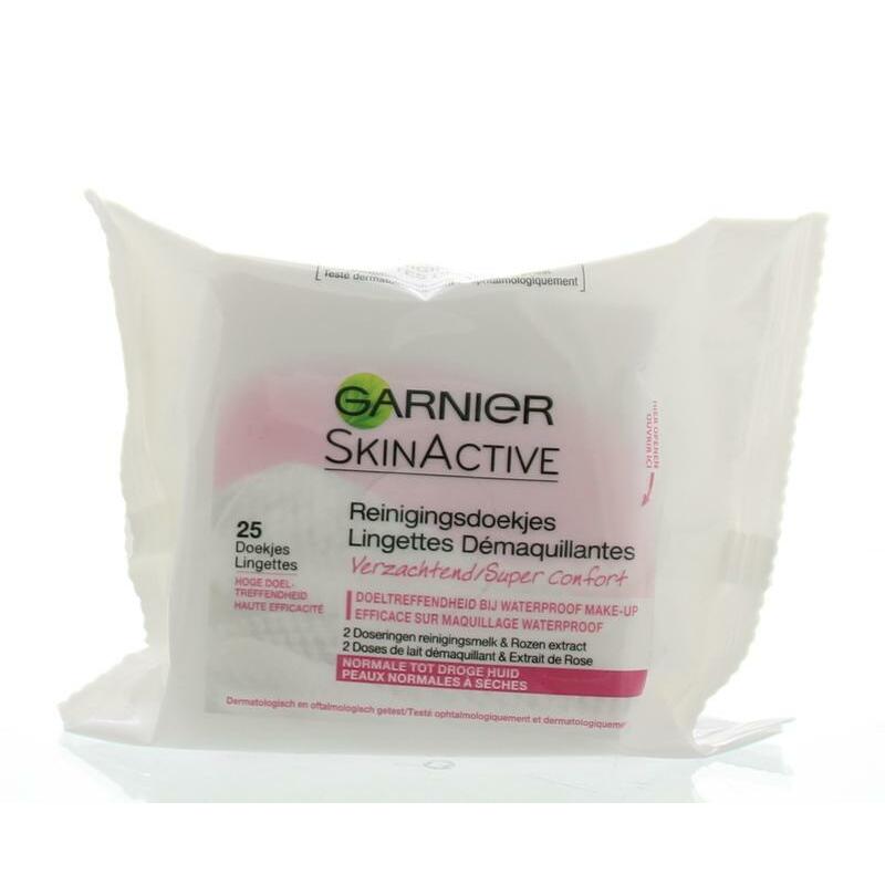 Garnier Skinactive reinigingsdoekjes normale/droge huid 25st