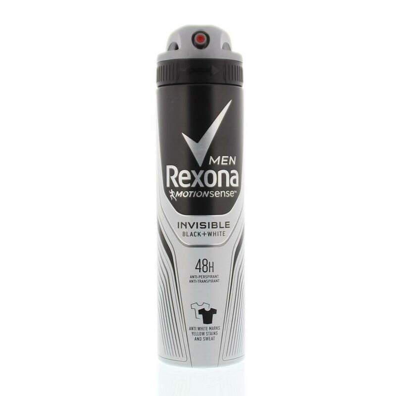 Rexona Deodorant spray men invisible black & white 150ml