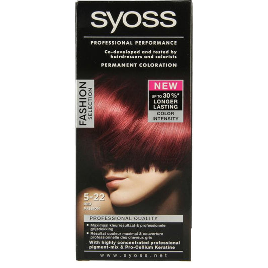 Syoss Colors creme 5-22 london rood 1set