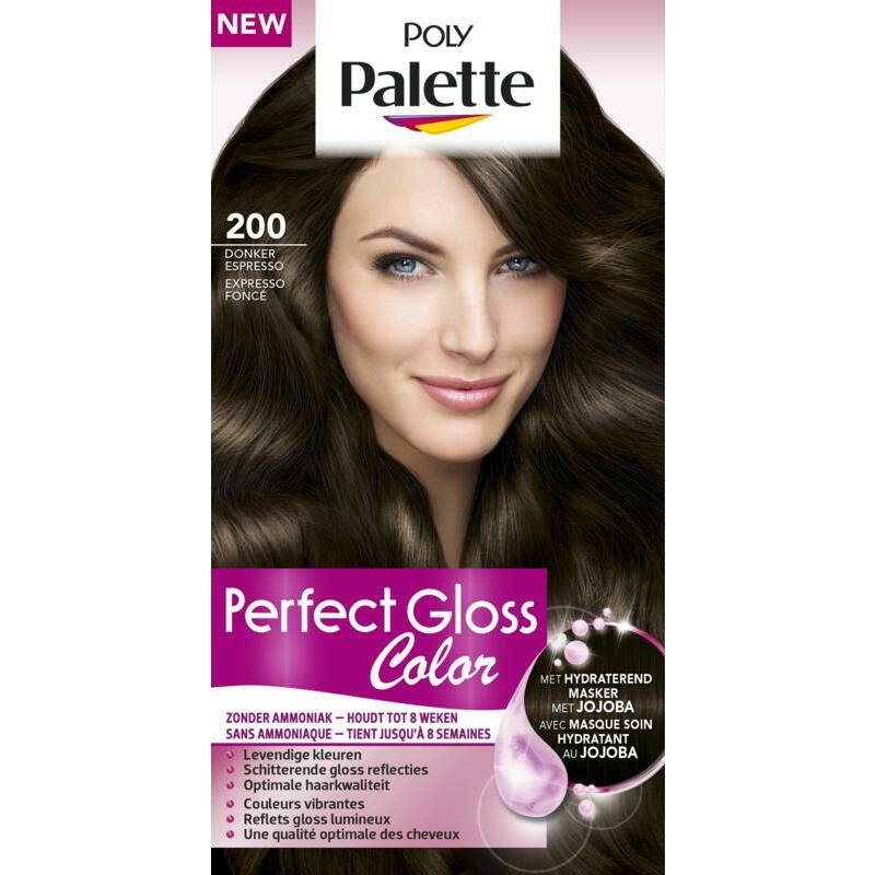 Poly Palette Perfect Gloss Haarverf 200 Donker Espresso 1set