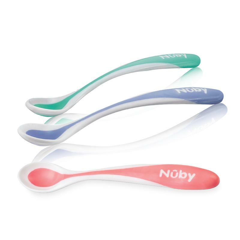 Nuby Warmtegevoelige lepel met zachte rand 3m+ 2st