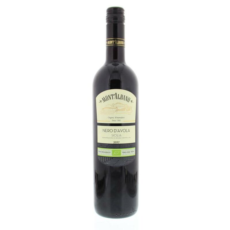 Mont Albano Nero d avola terre siciliane rood bio 750ml