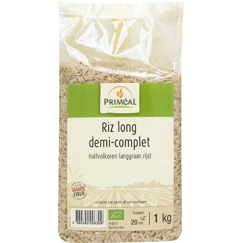 Primeal Halfvolkoren langgraan rijst bio 1000g