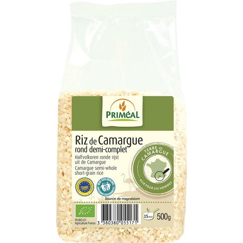 Primeal Halfvolkoren ronde rijst camargue bio 500g