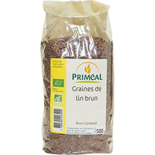 Primeal Lijnzaad bruin bio 500g