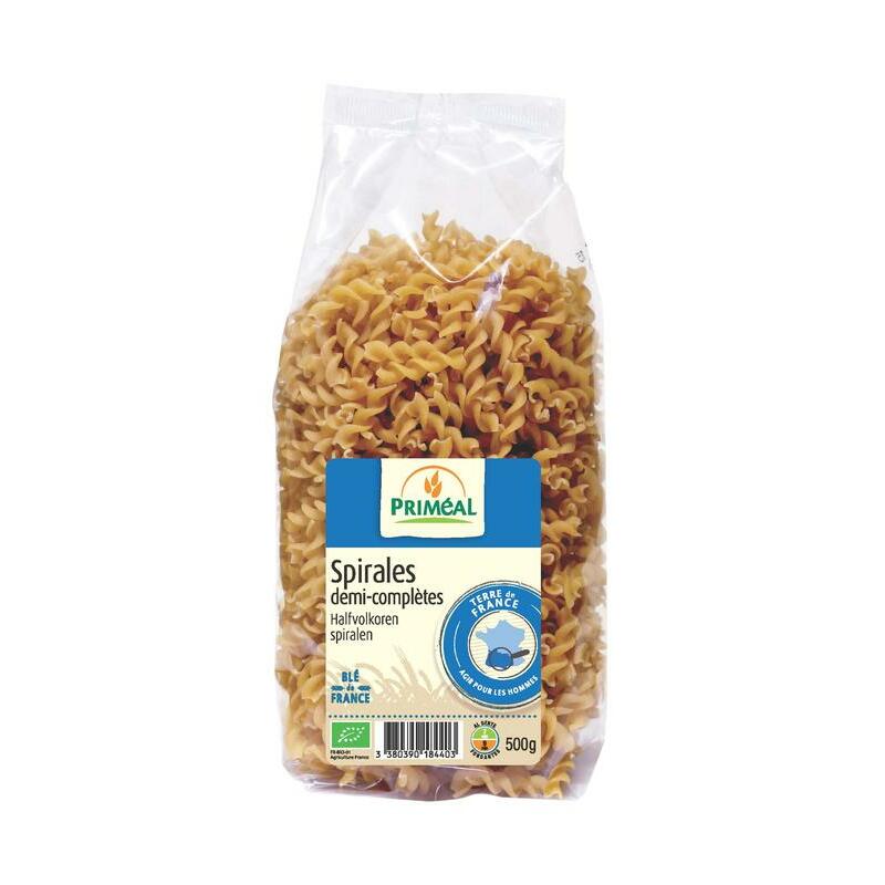 Primeal Halfvolkoren spiralen bio 500g