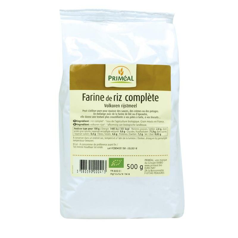 Primeal Volkoren rijstmeel bio 500g