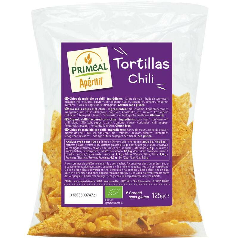 Primeal Tortillas chili bio 125g