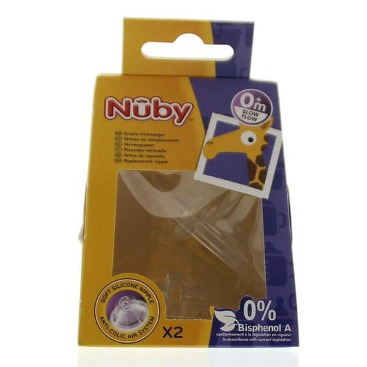 Nuby Replacement nipple slow flow 2st