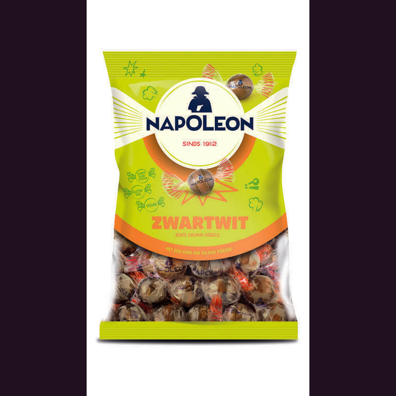 Napoleon Zwart/wit kogels 150g