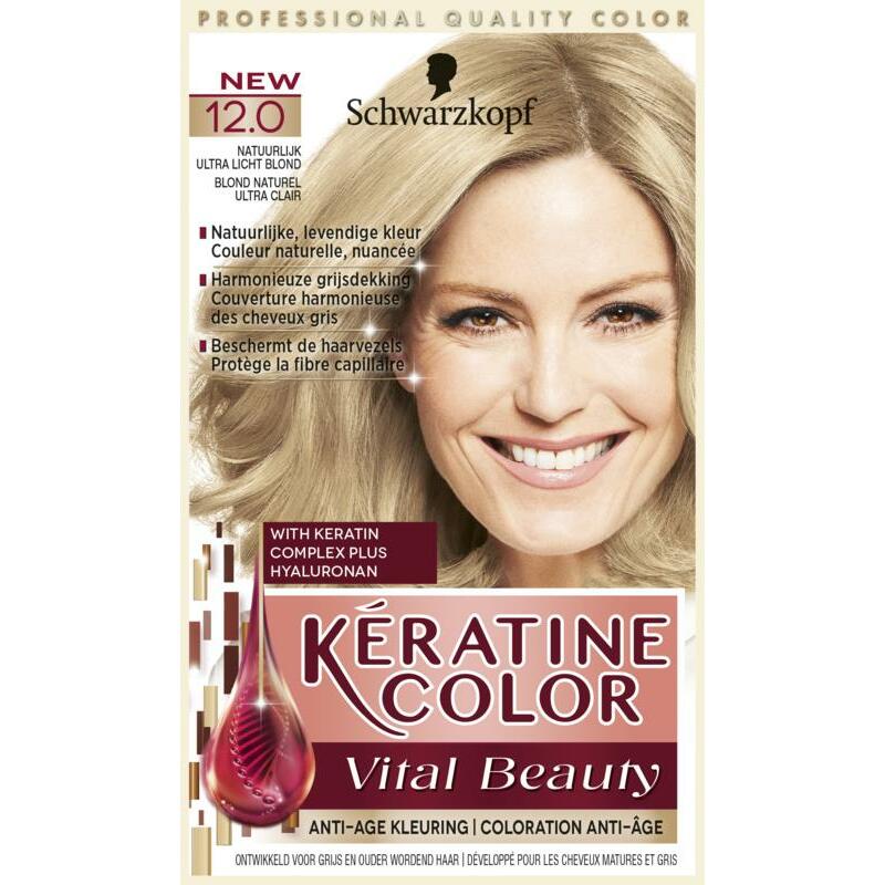 Schwarzkopf Keratine Color Haarverf 12.0 Ultra lichtblond 1set