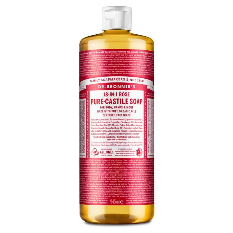 Dr Bronners Liquid soap roos 945ml