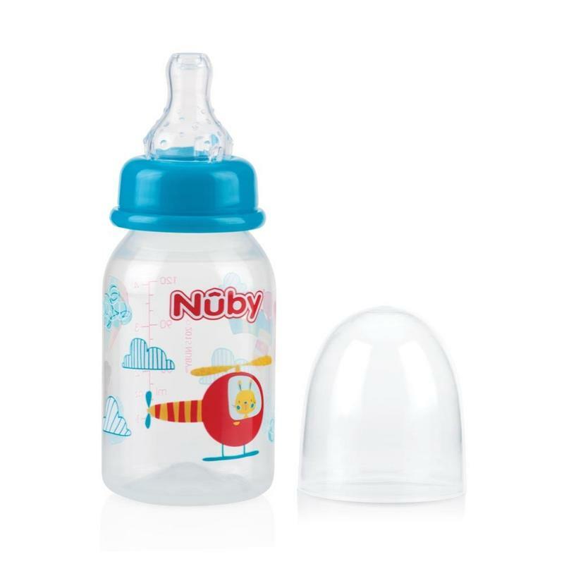 Nuby Fles met slow flow speen 120ml 1st