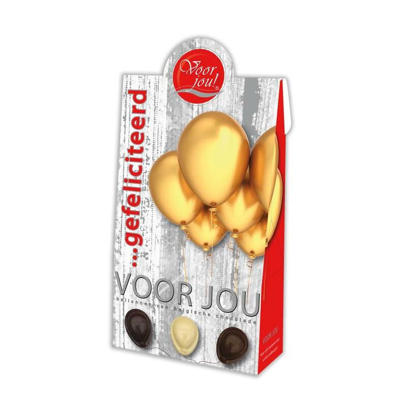 Voor Jou! Cadeau doos young ballonnen gefeliciteerd 100g
