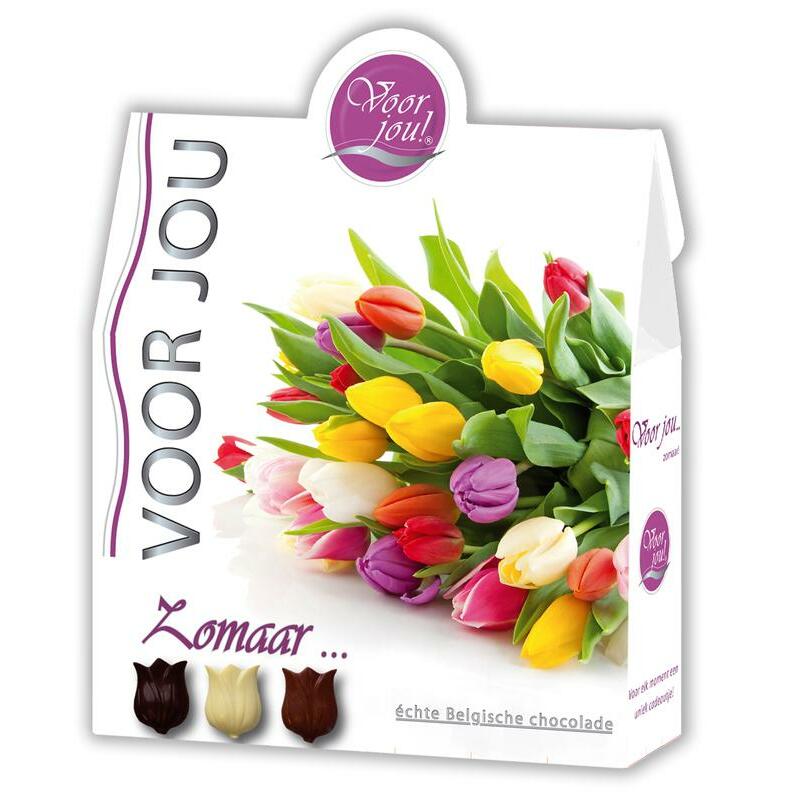 Voor Jou! Cadeau doos trendy bloemen zomaar 100g