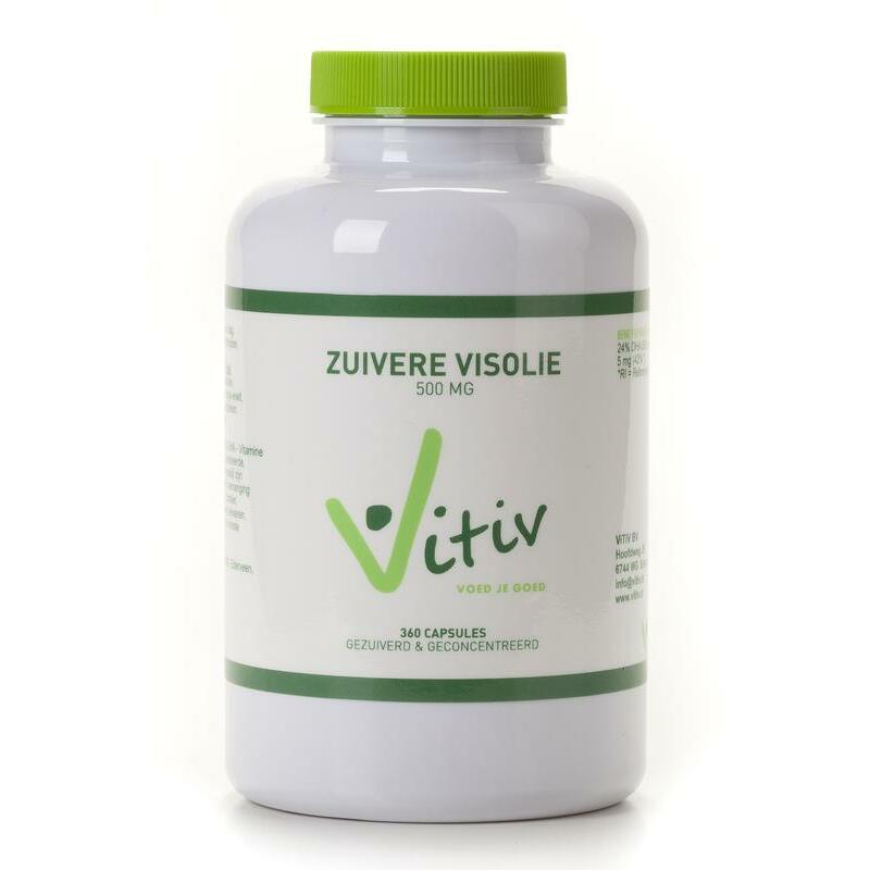 Vitiv Zuivere visolie 500 mg 360ca