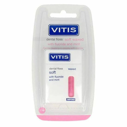 Vitis Floss soft waxed expanding fluor roze 50 meter 1st
