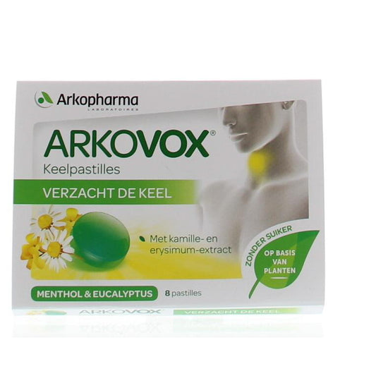 Arkovox Menthol eucalyptus keelpastilles 8tb