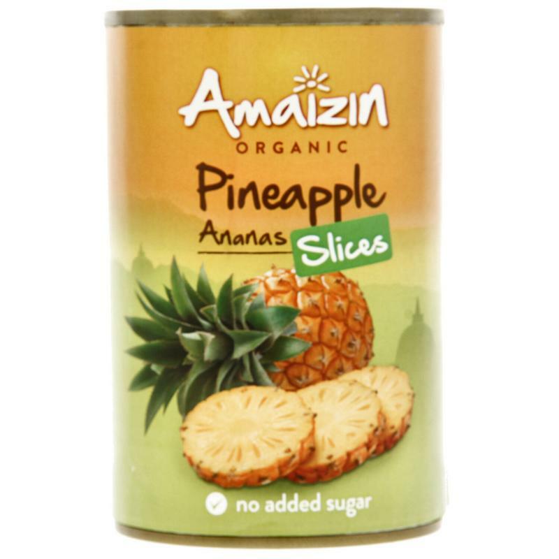 Amaizin Ananasschijven op sap bio 400g