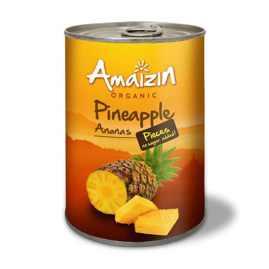 Amaizin Ananasstukjes op sap bio 400g