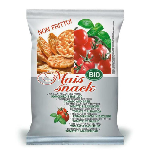 Bio Alimenti Mais snack tomaat & basilicum bio 50g