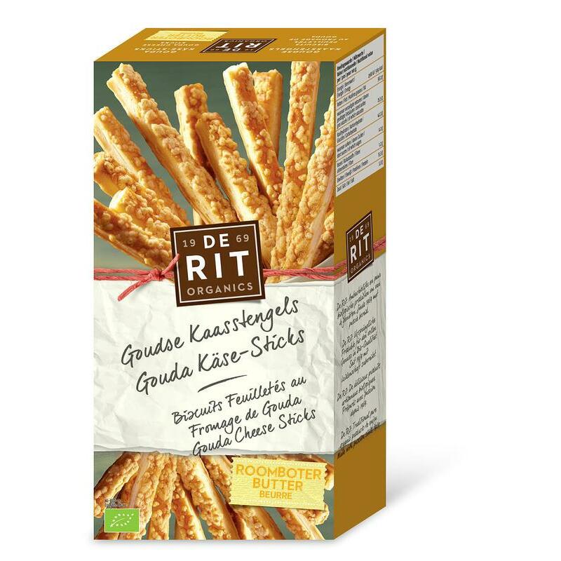 De Rit Goudse kaasstengels bio 100g